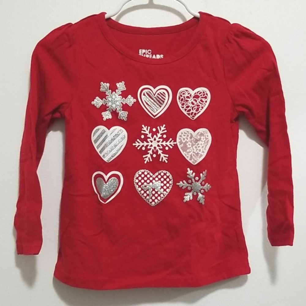 SALE 5/$20 Epic Threads Red Long Sleeve Shirt, Size 3T